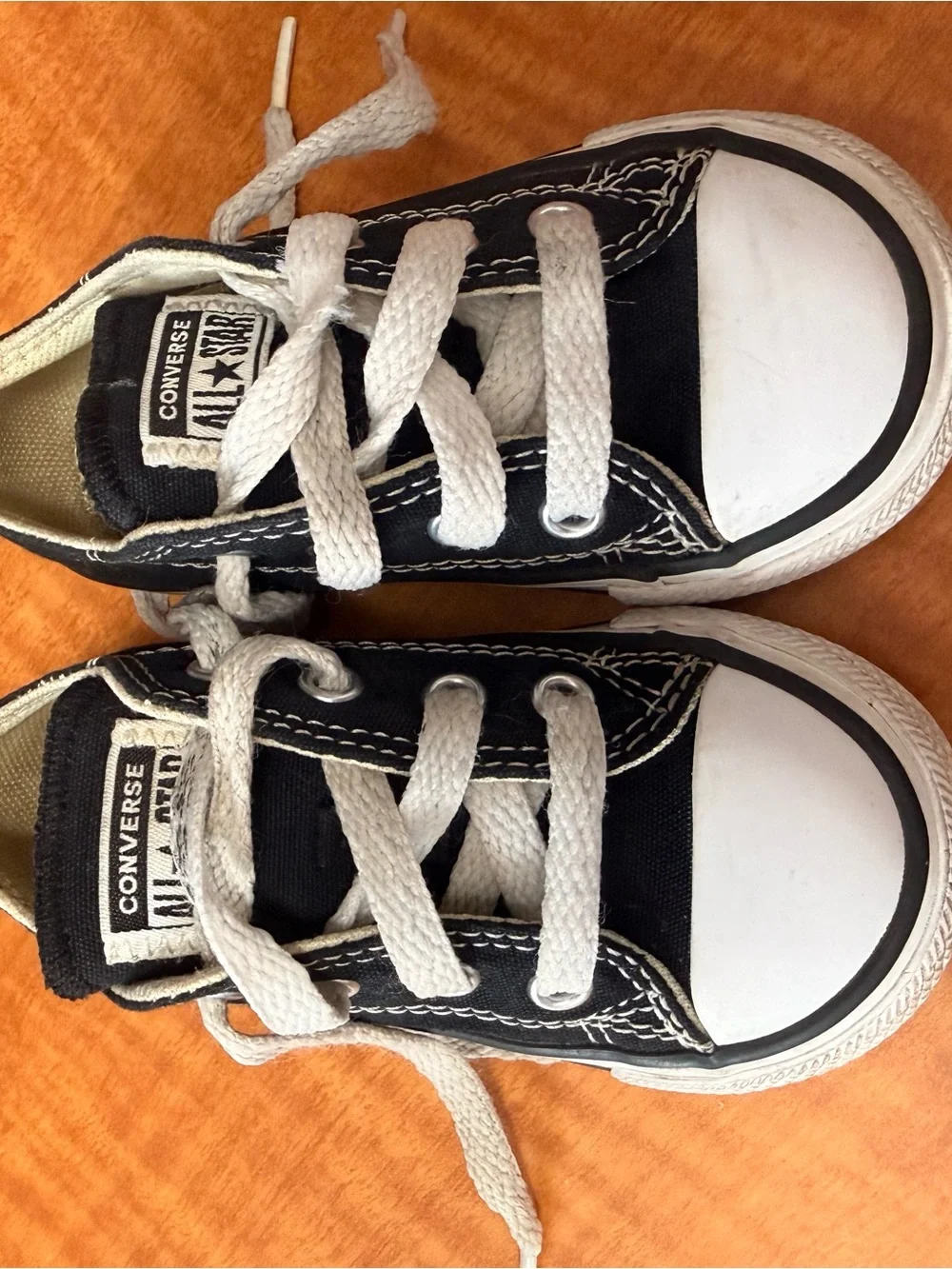 Converse Kids Black and White Canvas Low-Top Sneakers
